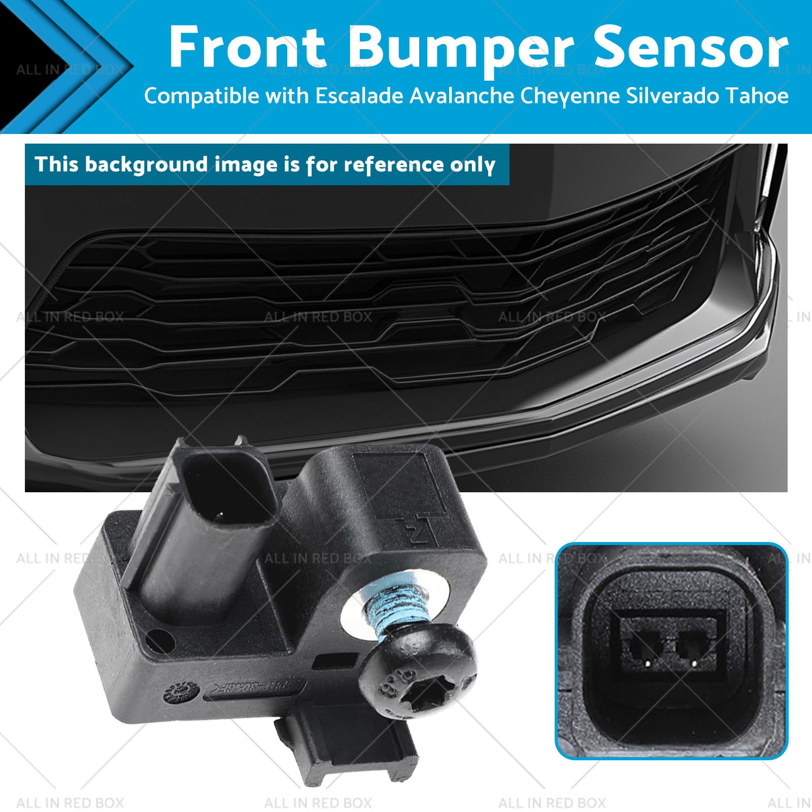 AutoZenith Front Bumper Sensor Compatible With Escalade Avalanche Cheyenne Silverado Replace Reference Number Fits 13502744 590-225