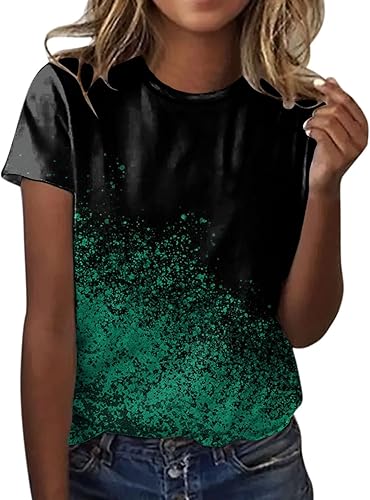 Camisetas de verano para adolescentes, camisetas de algodón de manga corta con estampado de girasol para mujer