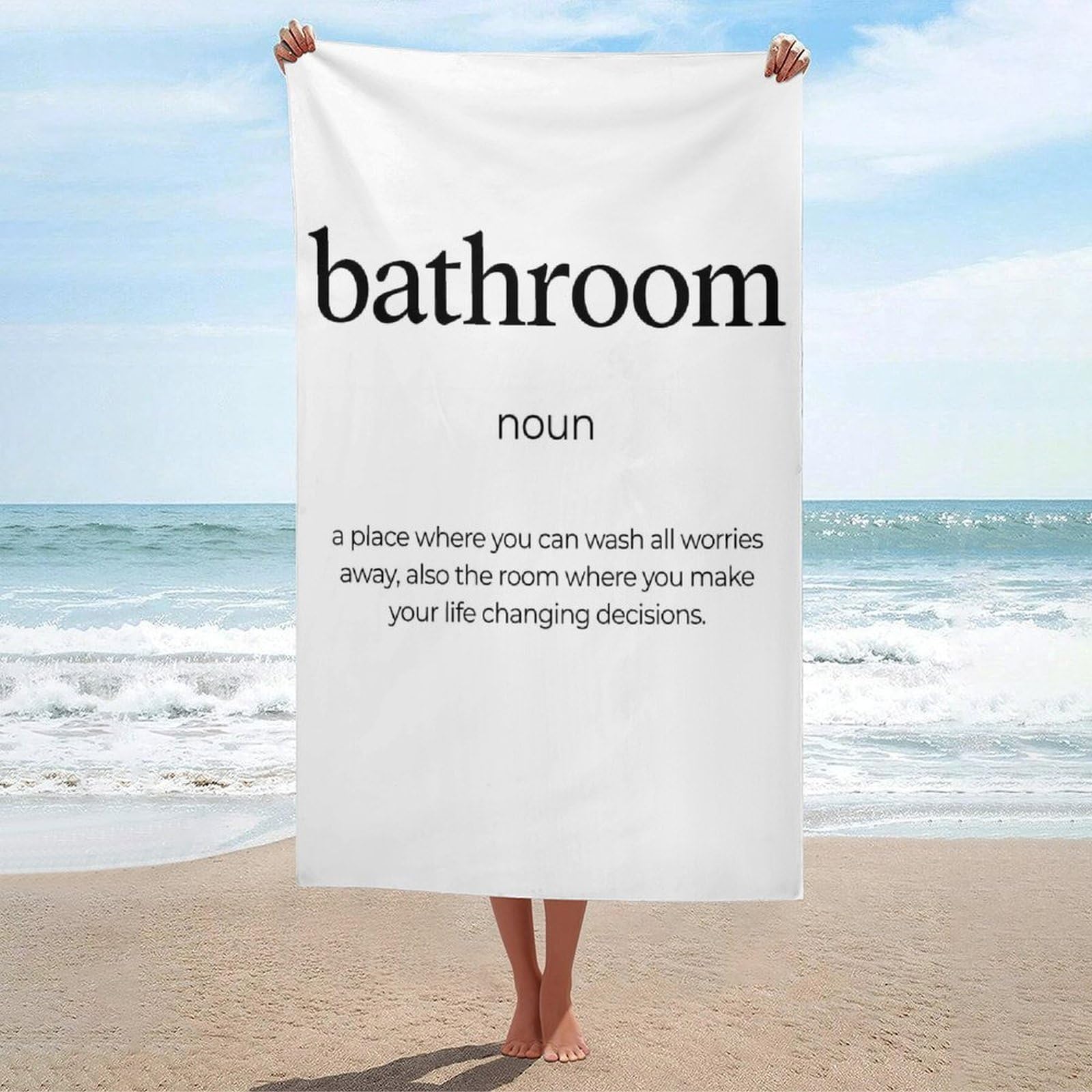 Serviettes de plage grand format drap de bain pour adulte indispensable