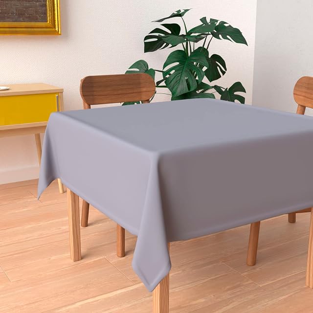 ALIX grey square stain resistant tablecloth 180x180 cm