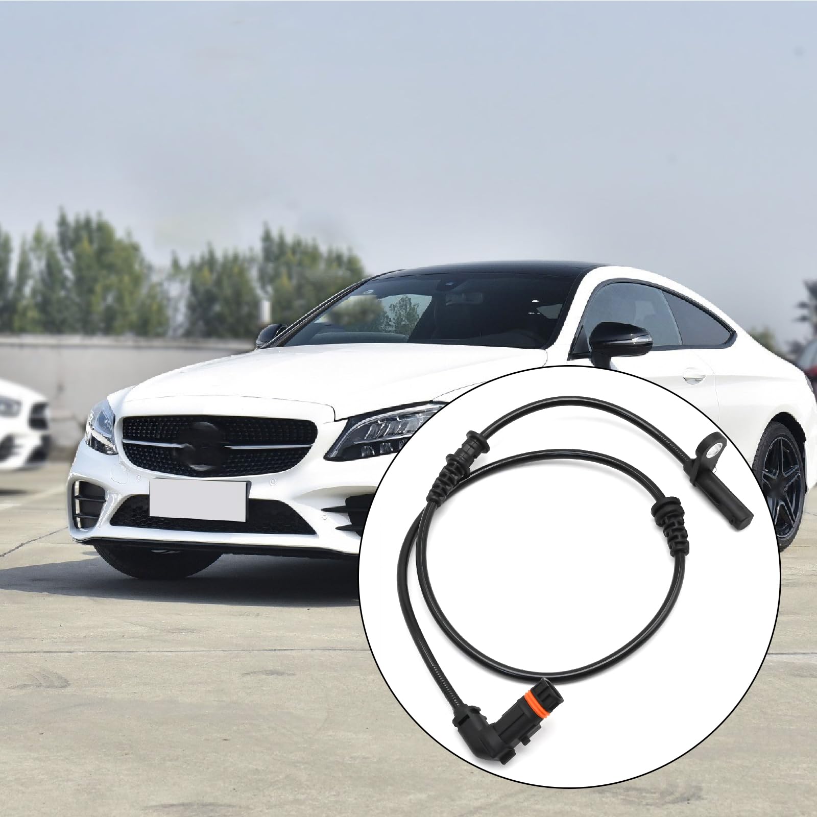 Lot de 2 capteurs de vitesse de roue ABS 2049052905, capteur ABS avant gauche et droit, remplacement pour Mercedes-Benz Classe C W204 C204 S204 2007-2014, remplace 2049057900