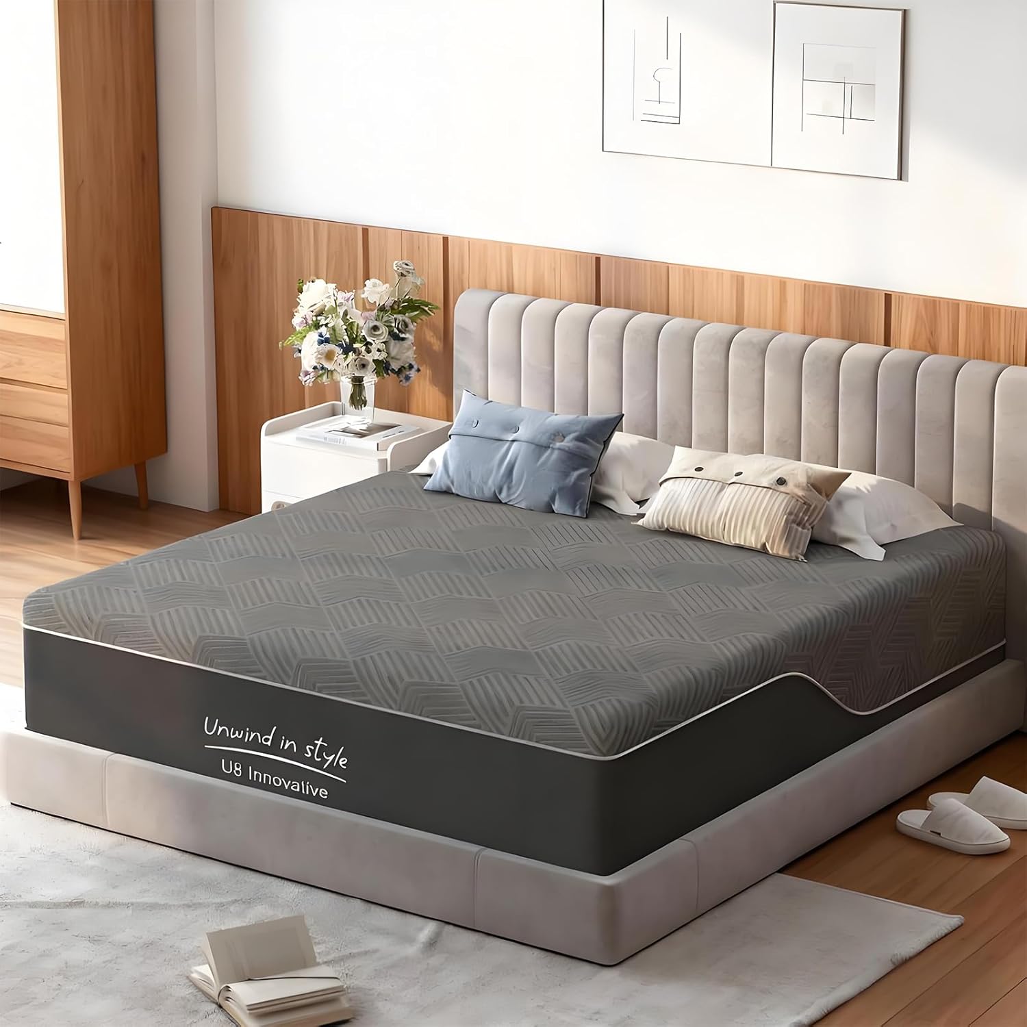 King Size Mattress, 14 Inch Gel Memory Foam Mattress for Cool Night & Pressure Relief, Medium Firm Mattress for Motion Isolating & Pain Relief, Soft and Comfortable, 80"*76" (14 Inch, King)