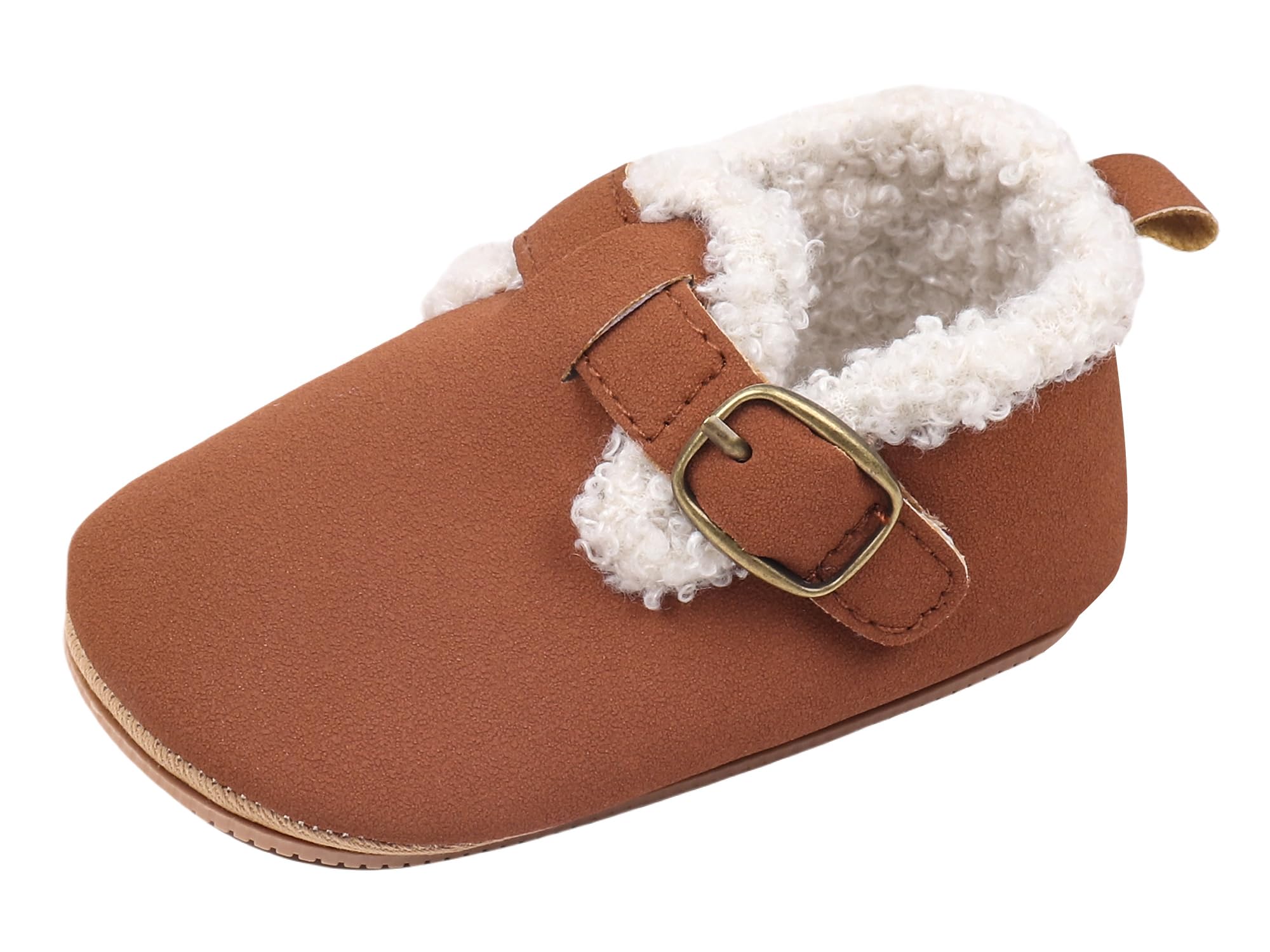 Happy Cherry Baby Boy Girl Snow Boots Infant Soft Sole Ankle Booties Toddler Winter Warm Crib Shoes Anti-Slip Rubber Sole Sneakers