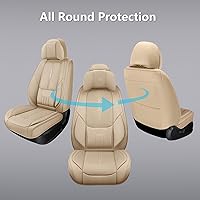 Vista 5 de NS YOLO Fundas de Asiento de Cuero de Cobertura Completa para Coches, SUV y Camiones, Protector de Asiento de Coche, Fundas de Asiento de Automóvil