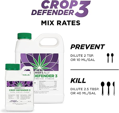 Miniatura 8 de Grower's Ally Crop Defender 3 listo para usar, 24 onzas, control natural, seguro y orgánico de insecticidas y fungicidas para plantas, moho