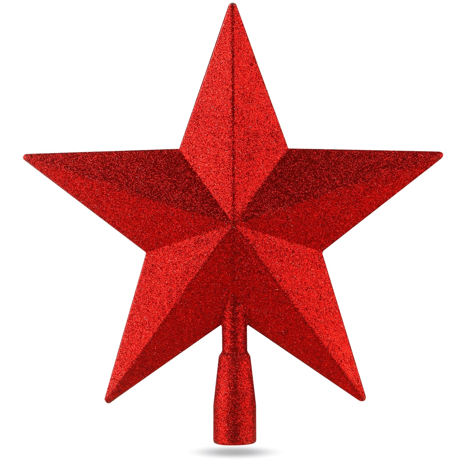 Red star Christmas tree topper Tree topper Top piece for fir tree Fir tree topper Christmas tree Christmas (Full-red star)