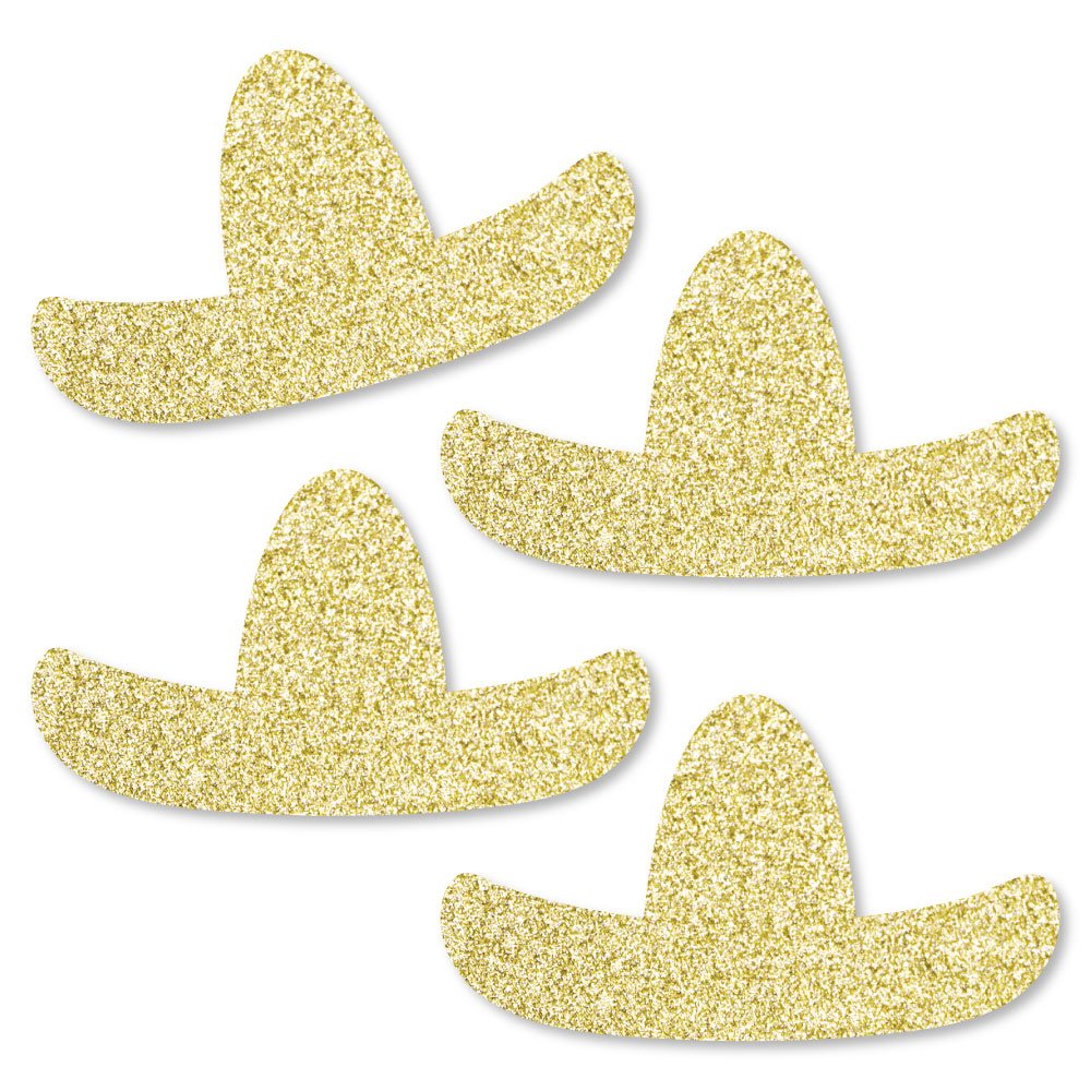 Buy Gold Glitter Sombrero - No-Mess 