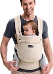 Momcozy Nouveau-né à Toddler - Porte-enfant ergonomique, confortable et léger pour 7-44lbs, Sans effort pour mettre en place, idéal pour les parents sans mains, soutien Lombaire amélioré, noir