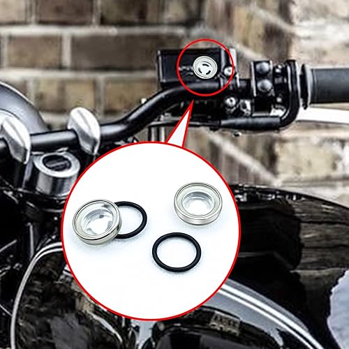 Miniatura 3 de 6 unids motocicleta freno mira vidrio 0.709 in motocicleta universal motocicleta cilindro freno trasero bomba aceite espejo lente lente junta