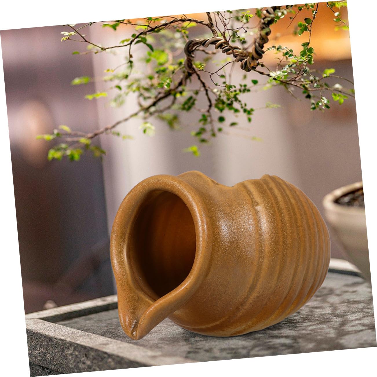 iplusmile Vaso Cascata in Ceramica Decorazione Per Esterni e Interni Vaso Fontana D'acqua Laghetto Per Aree Verdi Cascata Fai Da Te