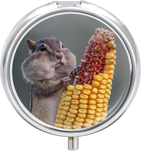 Pastillero de viaje pequeño, pastillero redondo de metal para bolso de bolsillo, soporte portátil de 3 compartimentos, mini organizador de pastillas