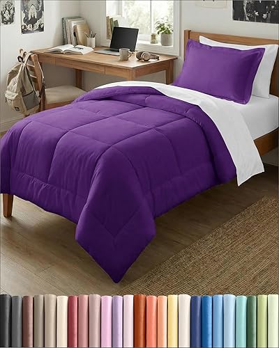 Miniatura 27 de Juego de edredón de tamaño Queen - Juego de cama de 3 piezas para todas las estaciones - 1 edredón suave acolchado con cintas en las esquinas y 2