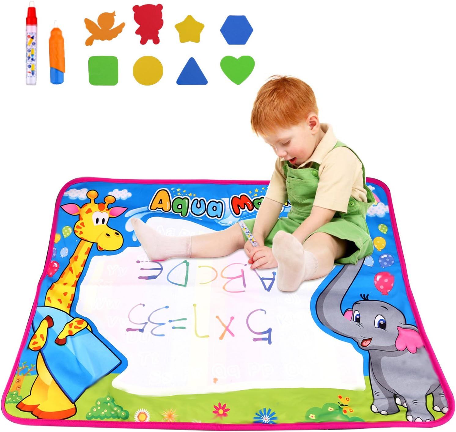 Aqua Water Doodle Mat and Magic Pen/Doodle Drawing Mat Pen Children Water Drawing Aqua Mat Board & Magic Pen 27 inch x 19.7 inch