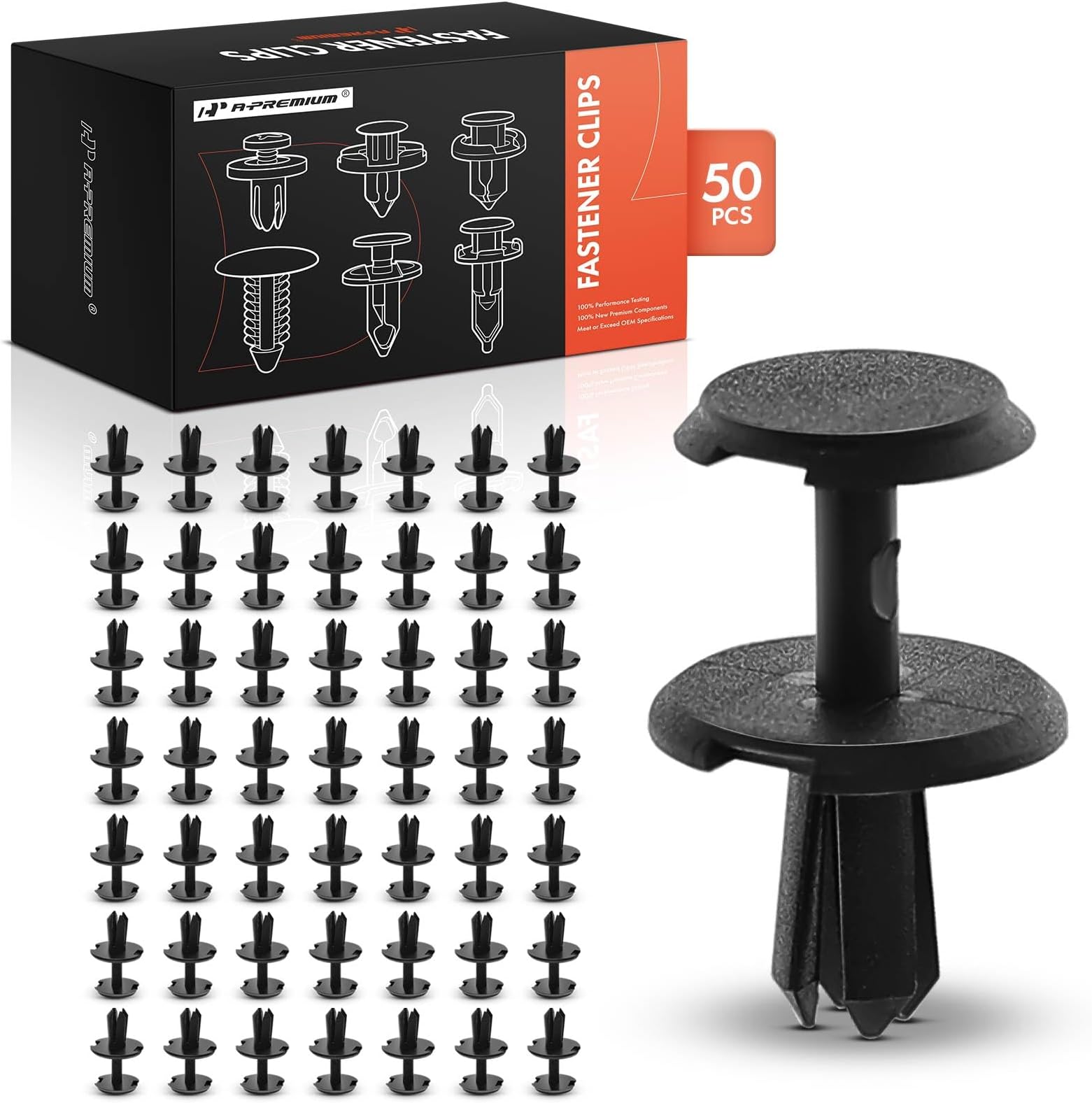 A-Premium 50-Pack Expansion Rivet Car Retainer Fastener Push Pin Clips Compatible with Mercedes-Benz C230 C240 C280 C55 AMG Sprinter 1500 GLC350e S560e SL450 SLC43 AMG SLK300 CLK500 - for 5mm