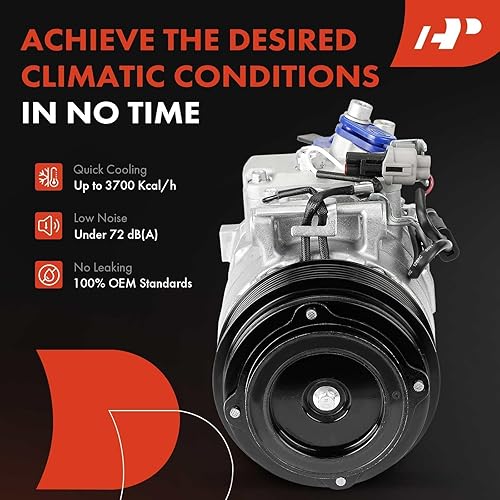 Miniatura 7 de A-Premium Compresor de aire acondicionado con embrague compatible con Mercedes-Benz E350 2013-2014, ML350 2013-2014, GLK350 2013, V6 3.5L