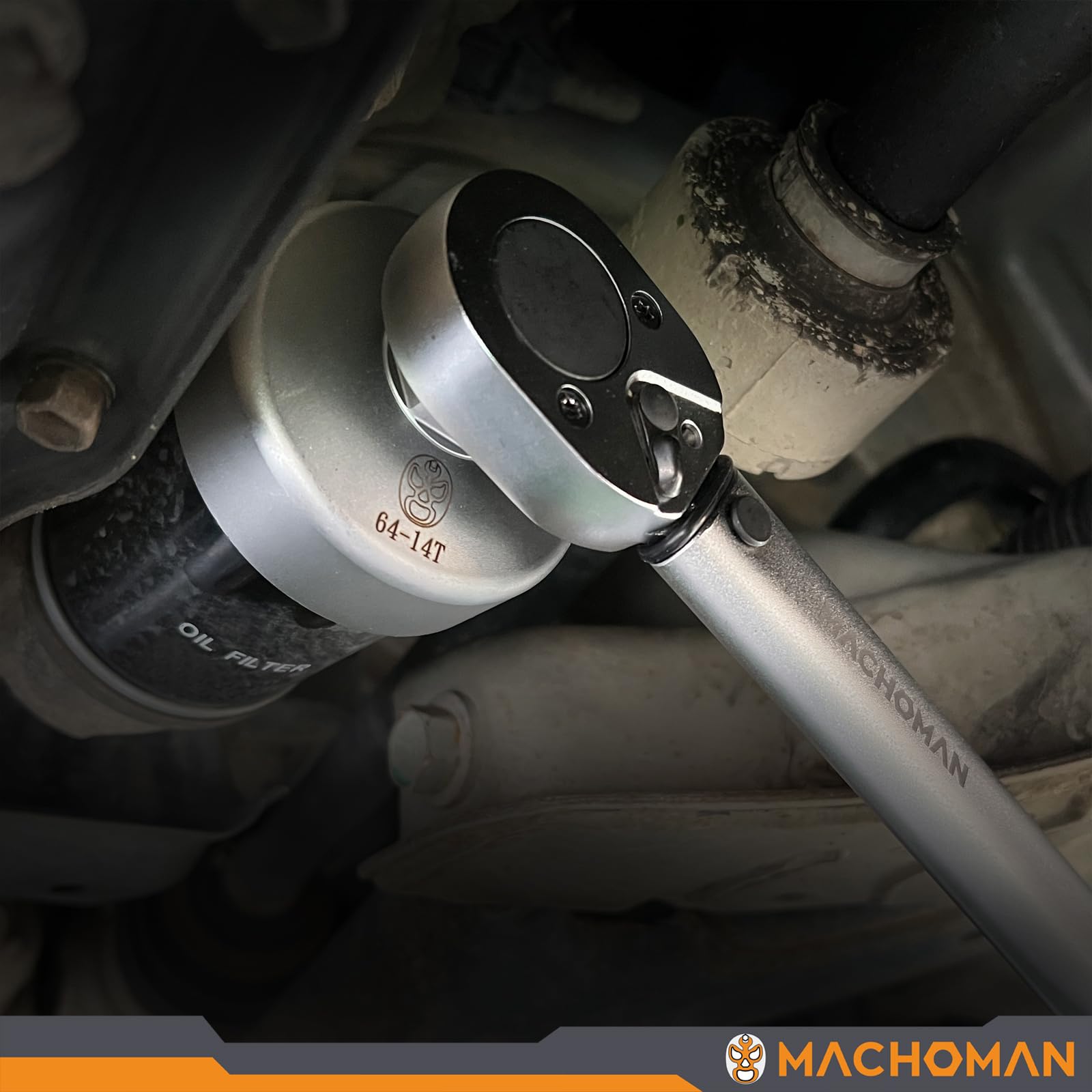 MACHOMAN OFS64 - Chiave per filtro olio 1/2", 64 mm, 14 scanalature