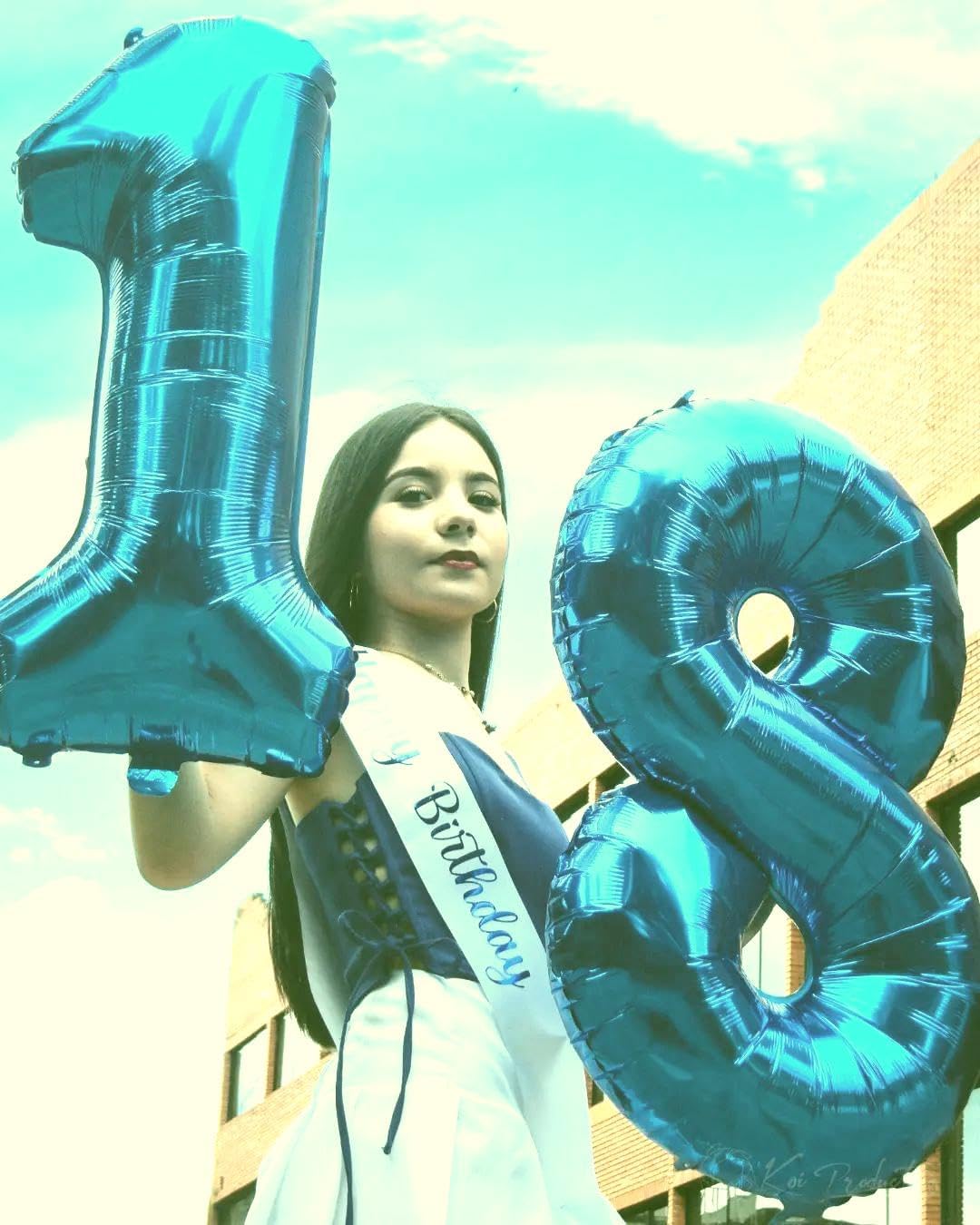 Blue Number 1 Balloon 40 inch, Number 1 Birthday Balloons for Boy Girl, Blue Foil One Balloon for 1st 10 11 12 16 18 Birthday Party, Anniversary Celebration Numbers Decorations