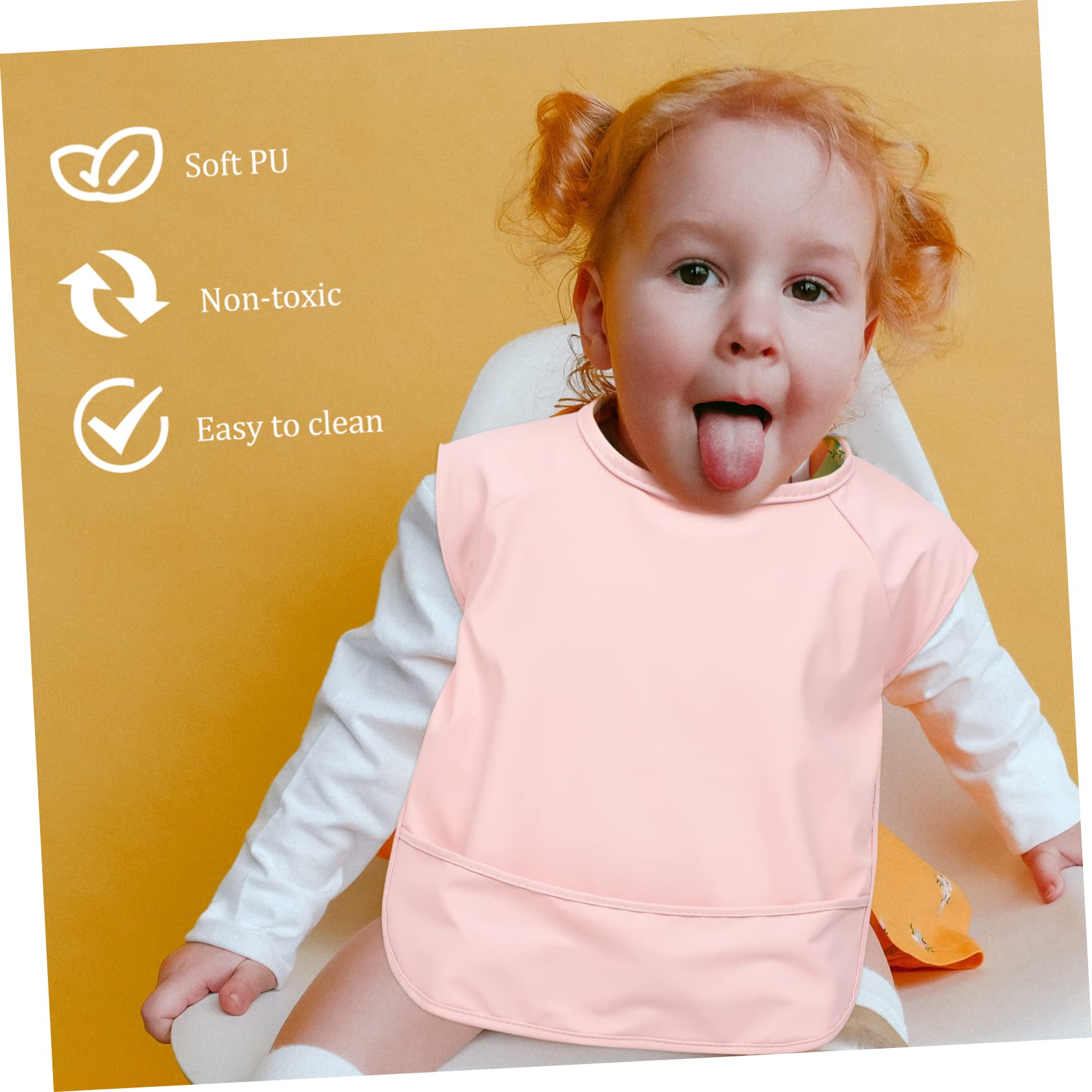 BESTonZON isst Lätzchen bibs babylätzen Sabberlätzchen Essens sabbert sabbern Malkittel Baby zum Essen - Pu