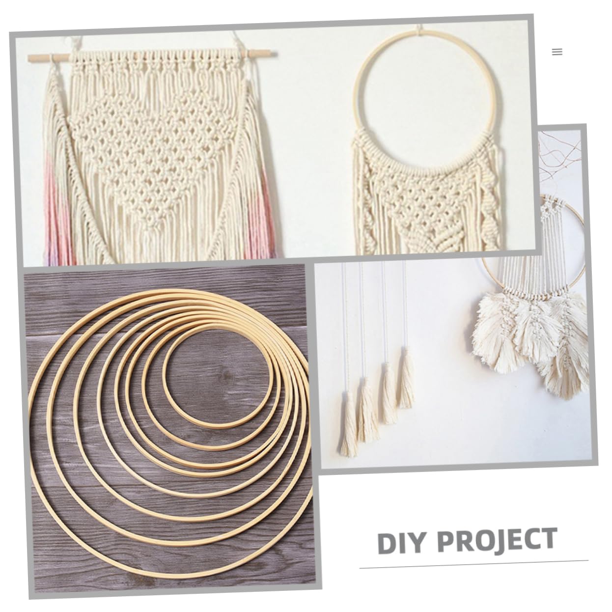 Levemolo Sturdy DIY Hoops 10pack for Dream Catcher Craft Projects Home Decor Flower Wreath