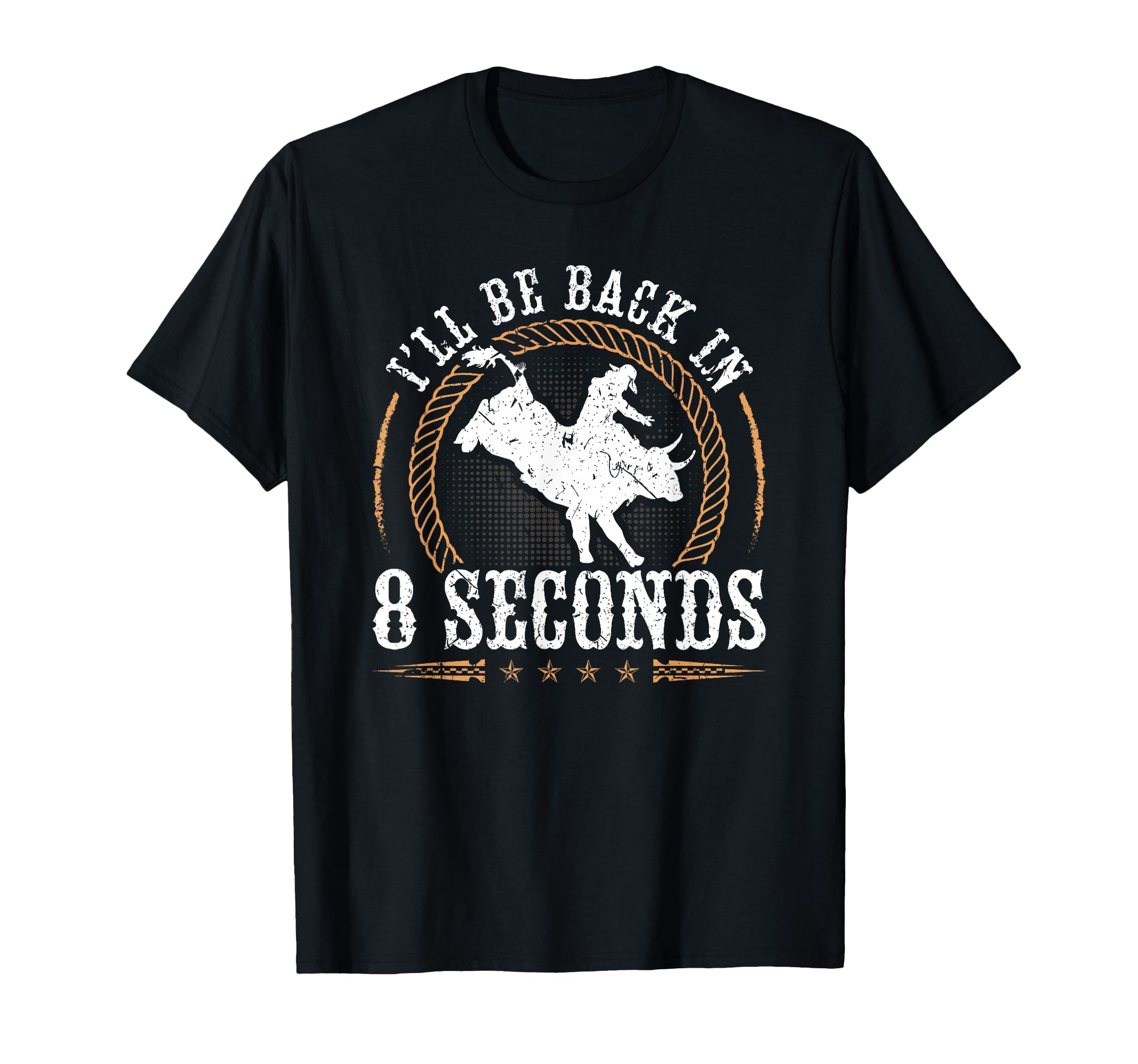 Bull Riding Rodeo Back in 8 Seconds Cowboy Bull Rider T-Shirt