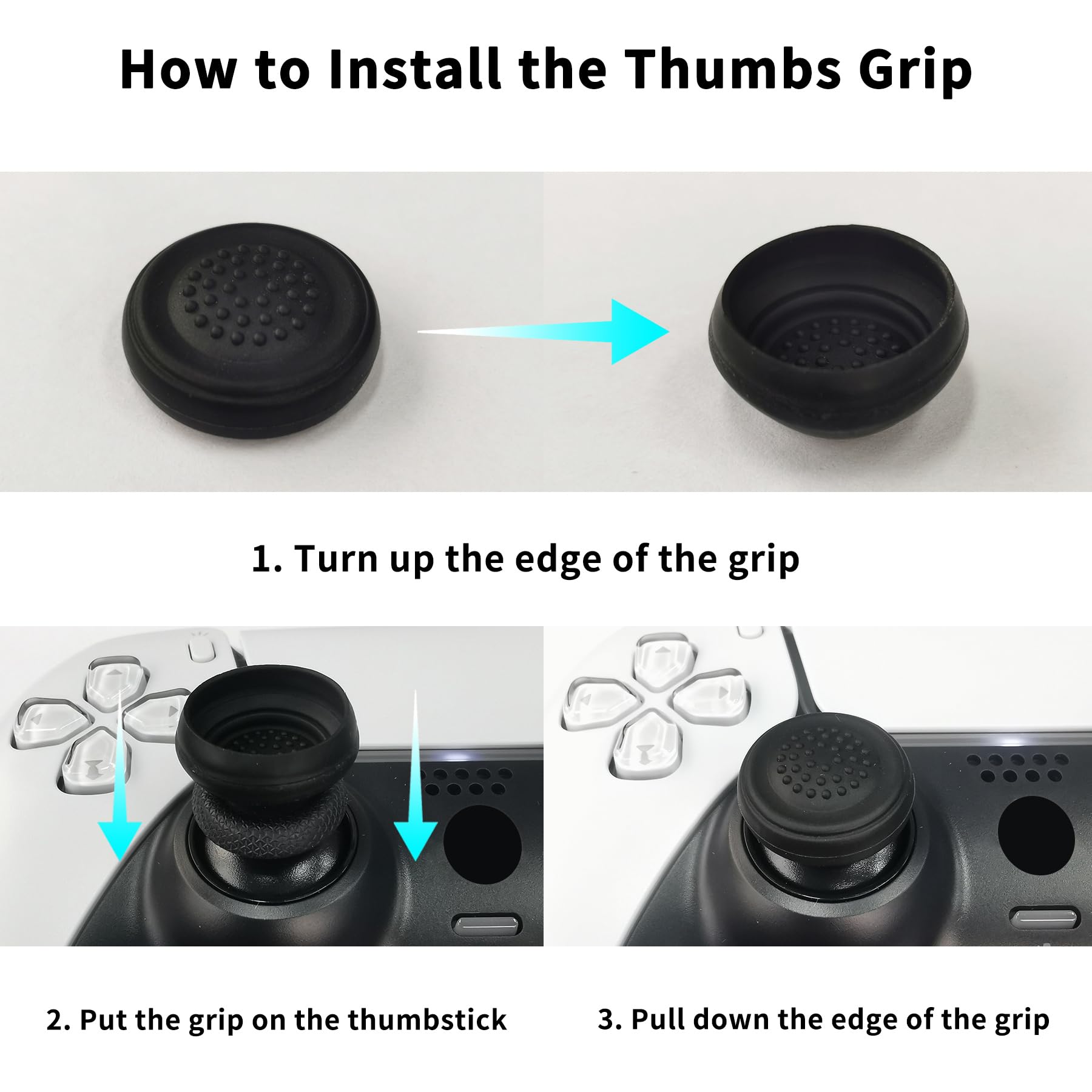 eXtremeRate PlayVital Guardian Edition Ergonomic Soft Anti-Slip Controller Silicone Case Cover for ps5, Rubber Protector Skins with Black Joystick Caps for ps5 Controller - Bright Pink - 4