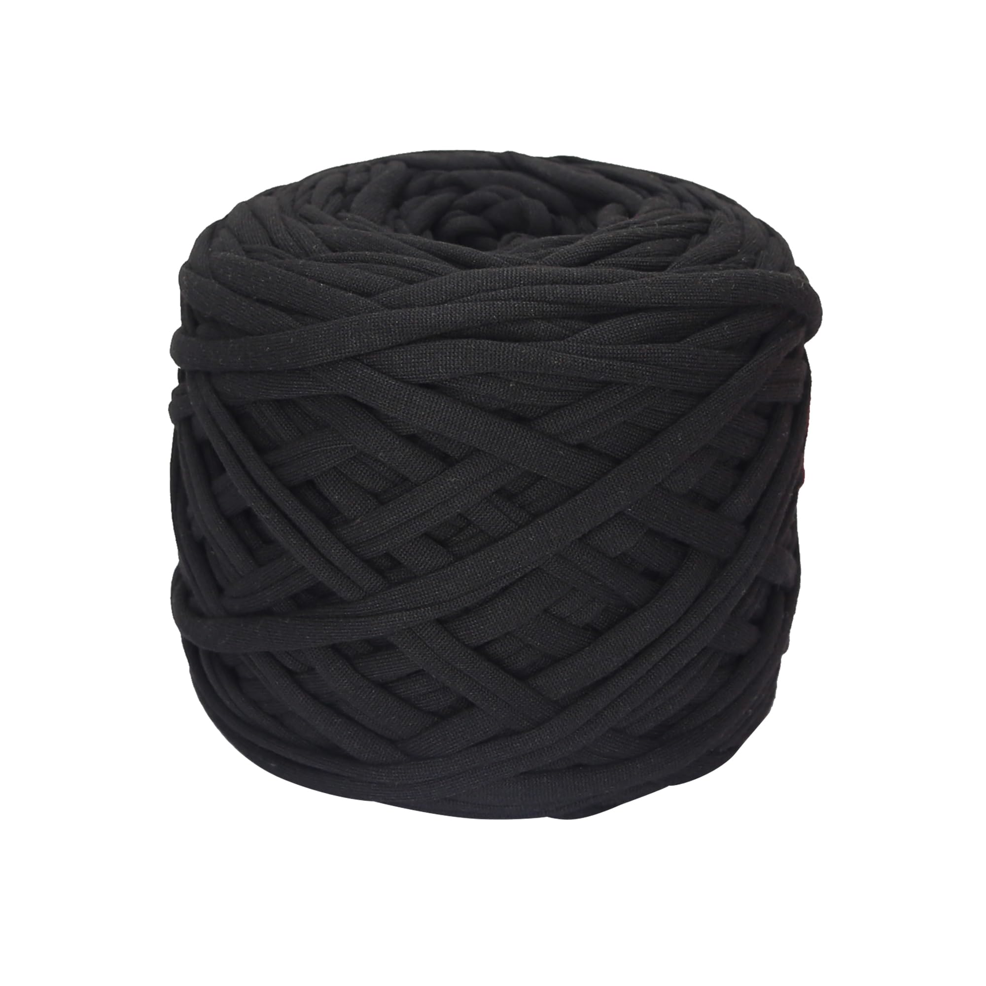 SIMEIQI 200g T-Shirt Yarn for Crochet, Thick Spaghetti Yarn Black