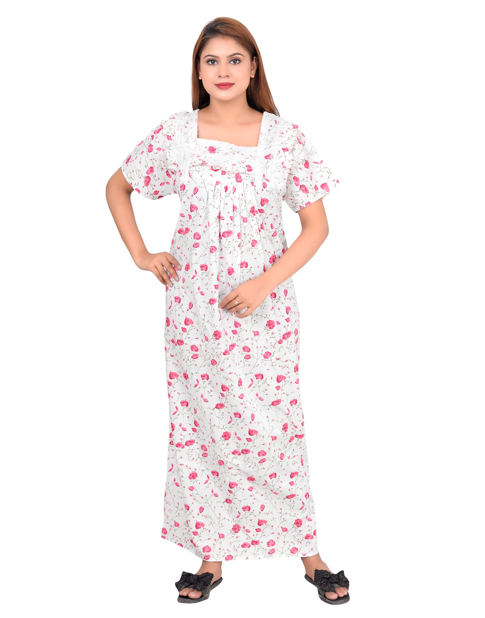 Women's Cotton Nightgown Printed (Nighty)-image-21