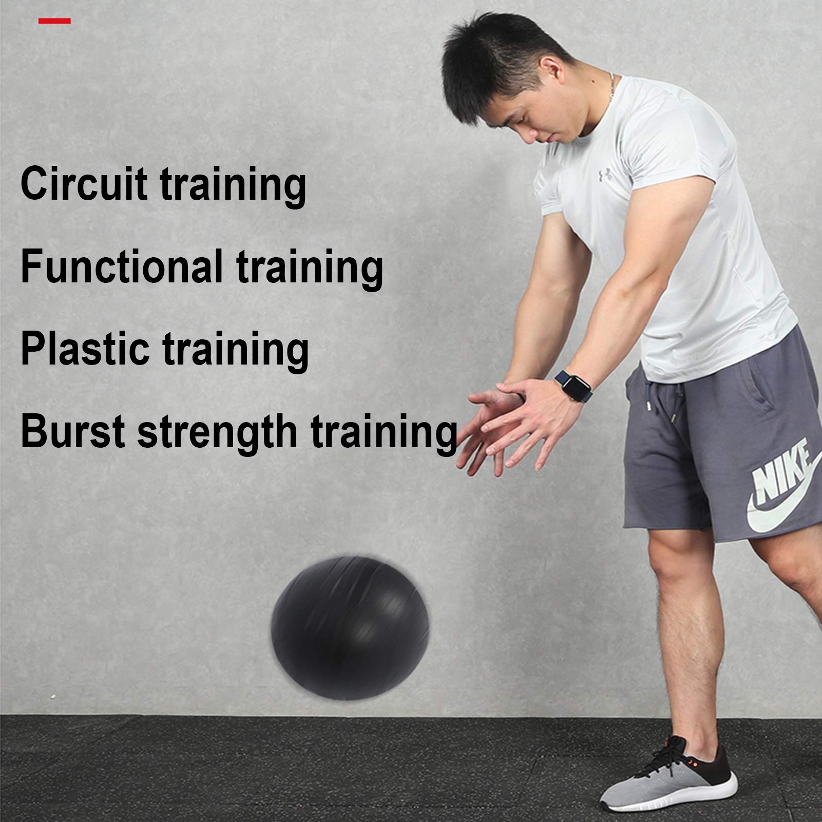 Palla mediche HUA Palla di Medicina Fitness, PVC Gravity Grand Slam Ball, Antiscivolo Durable Home Gym Muscle Rafforzamento Attrezzature di Allenamento per Esercizi, 7 Pesi (Size : 4kg)