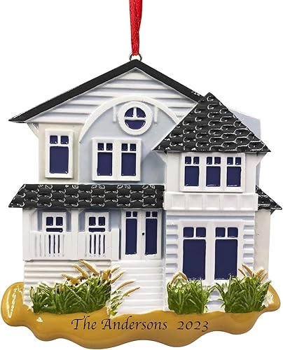 Miniatura 1 de Adorno de Navidad personalizado para casa de playa 2023  Casa de vacaciones de verano con arena para árbol de Navidad  Nueva casa de playa con