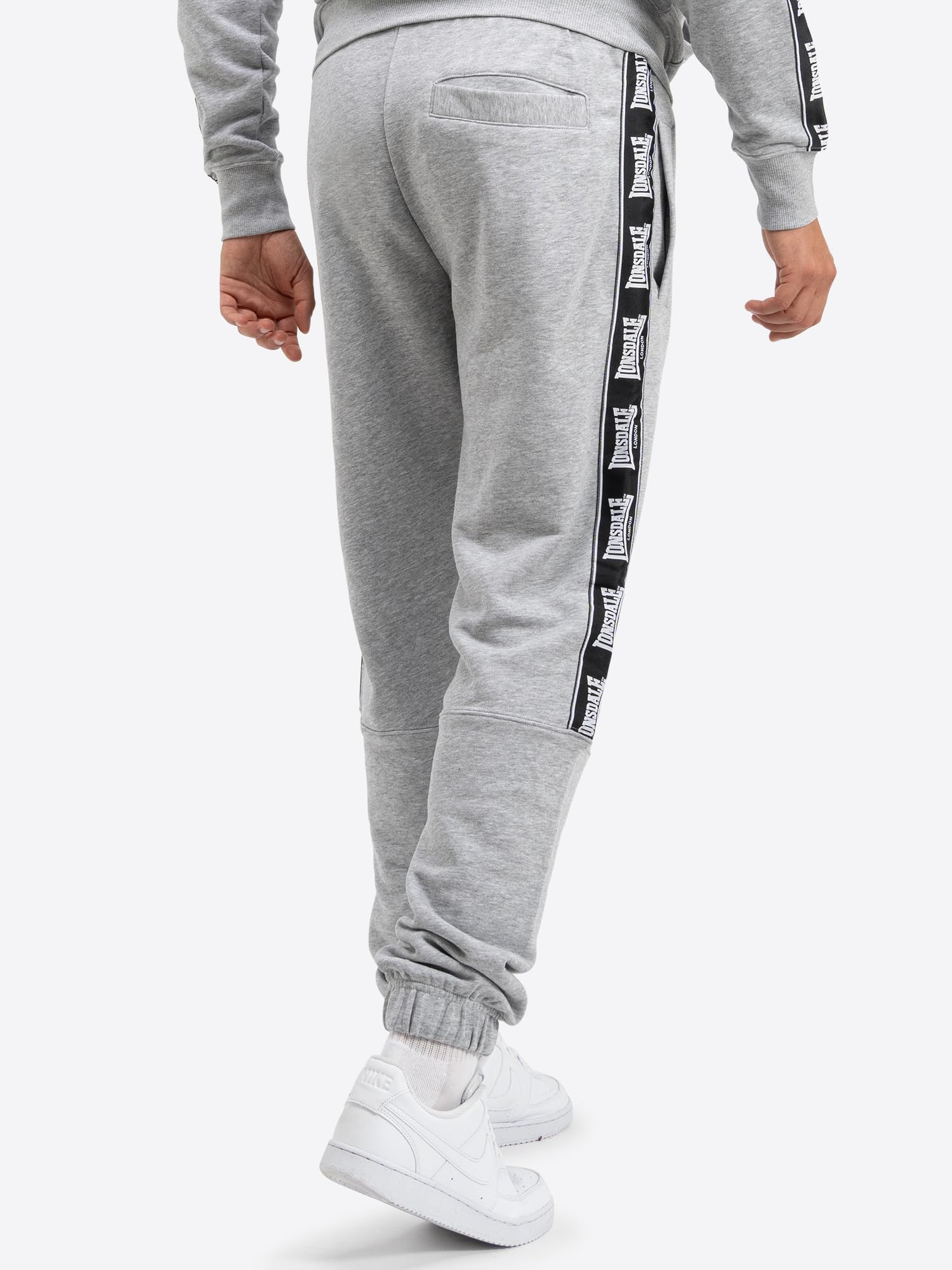 Lonsdale London GRUTNESS Hombre Pantalones de Deporte Gris/Melé