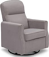 Delta Children Clair Slim Nursery Glider Swivel Rocker Chair, Dove Grey - Compact Comfort for Small Spaces