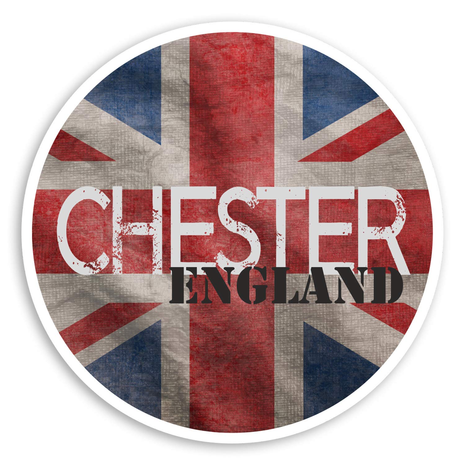 Destination Vinyl Ltd Multi 2 X 10Cm Chester England Vinyl Stickers - Uk Gb Flag Luggage Sticker #30570 (10Cm Wide)