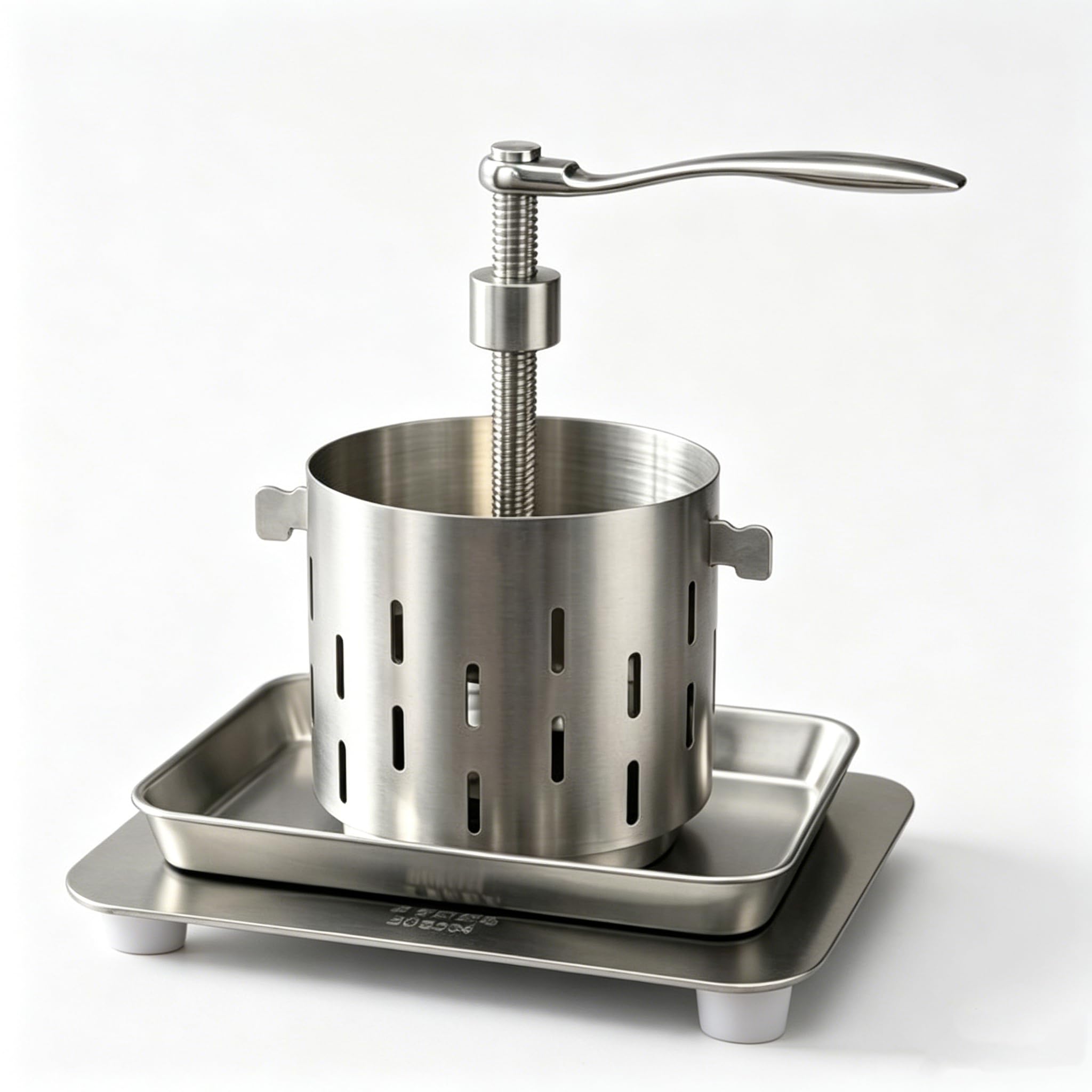 Tofu Press Paneer Maker, Edelstahl-Presswerkzeug mit Abtropfschale und Handtuch, leicht zu reinigen für vegetarische Rezepte, 1,8 Liter Fassungsvermögen
