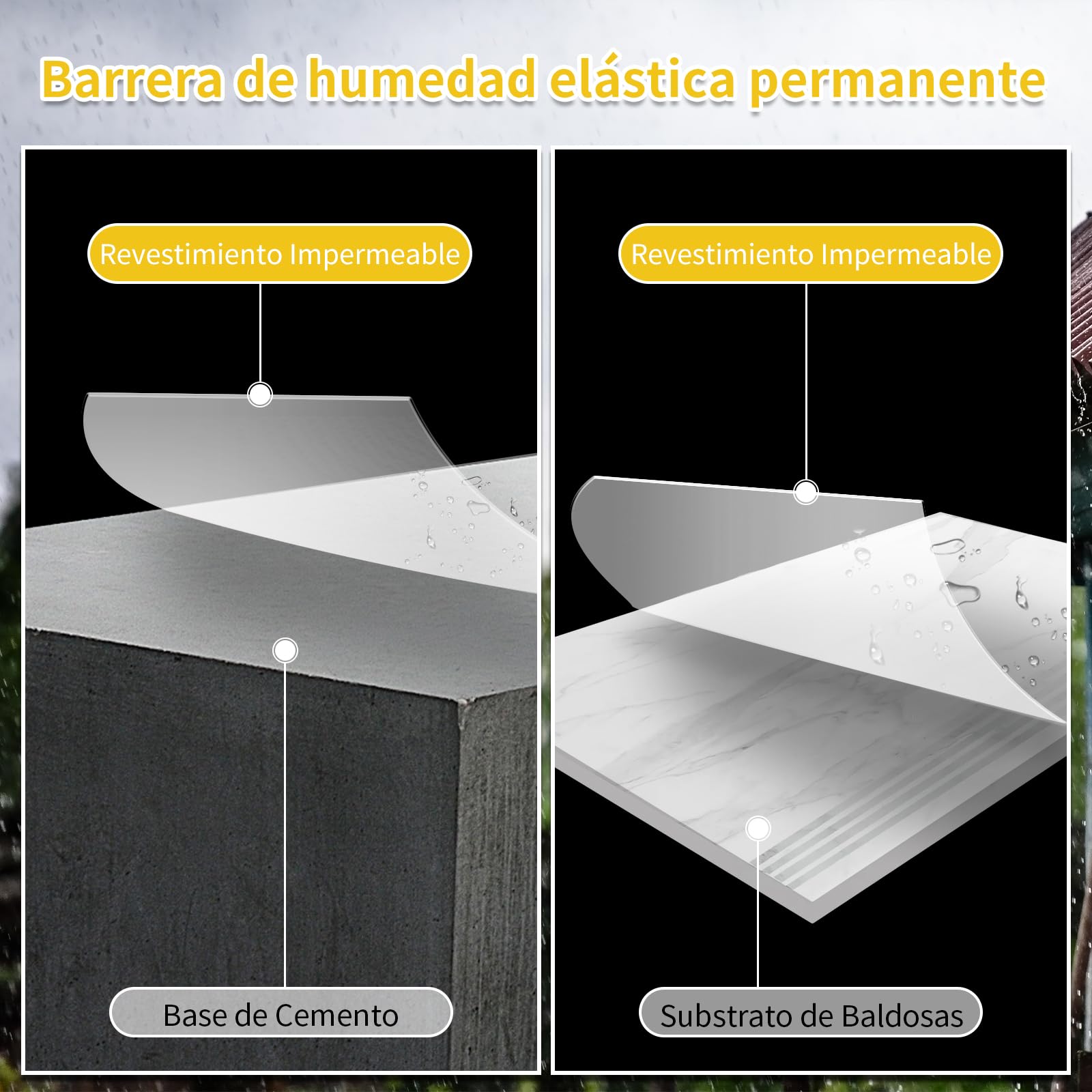 Impermeabilizante Transparente,1KG Revestimiento Impermeable Invisible,Pintura Impermeabilizante para Exteriores y Interiores,Sellador Impermeable para Terrazas,Pared,Baño