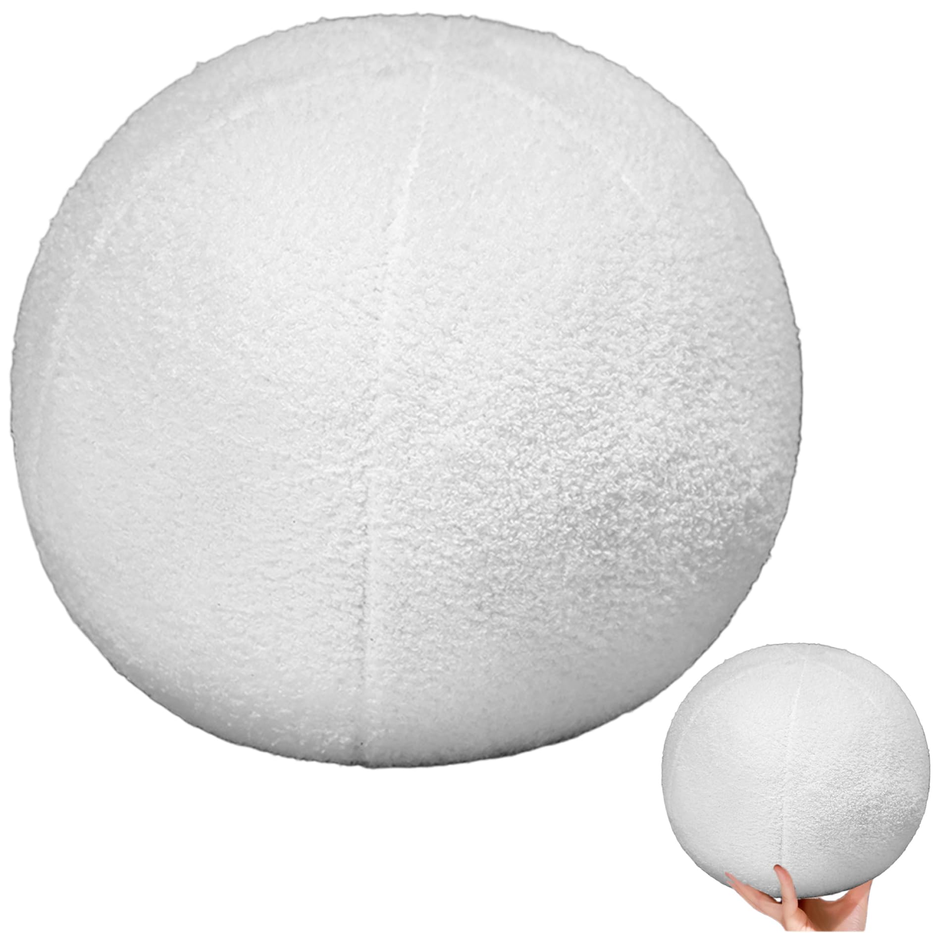 Oreiller boule douce de 12 pouces au confort spherique et moelleux pour lit et sofa