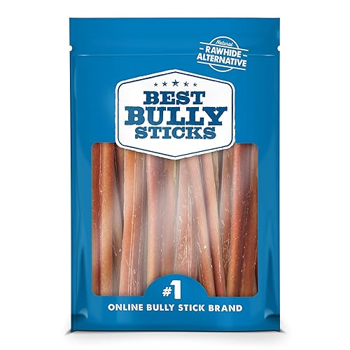 Best Bully Sticks 4 Inch Bully Sticks - 8 oz (Pack of 1) - Natural Grass-Fed, Grain and Rawhide Free, Ideal for Small or Young Canines - 4" 8oz Bully Sticks