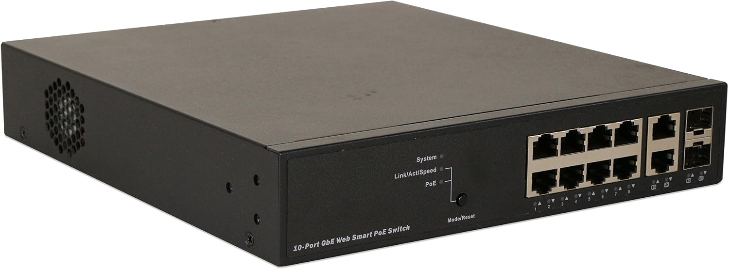 Amazon.com: V VERSA Technology VX-GPH1610 8-Port 10/100/1000 RJ45/PoE ...