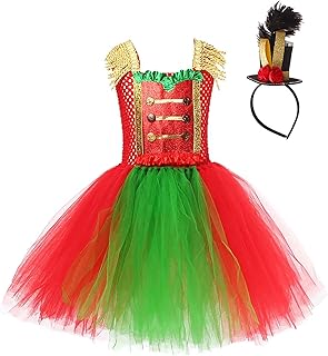 Natal infantil, tule para crianças Natal para sessão fotos, Vestidos festa aniversário princesa tule sem mangas para cosplay para sessão fotos Littryee