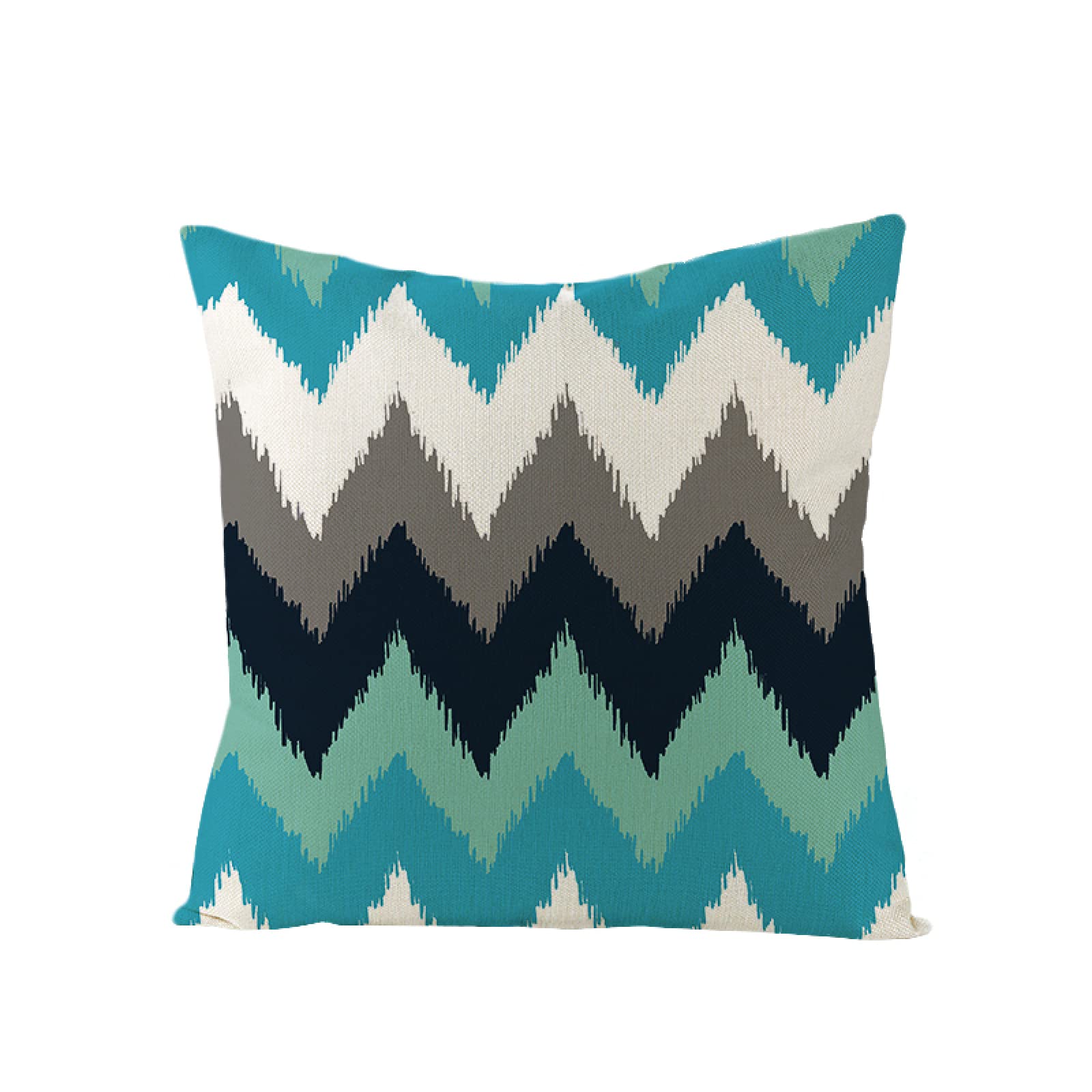 Sofa Fundas Cojines 60x60 Pack de 4 Cuadrado,Funda de Almohada Lino con Cremallera Invisible,Funda de Cojín Decoración para Hogar Sala Cama Jardín Silla Coche-geometría