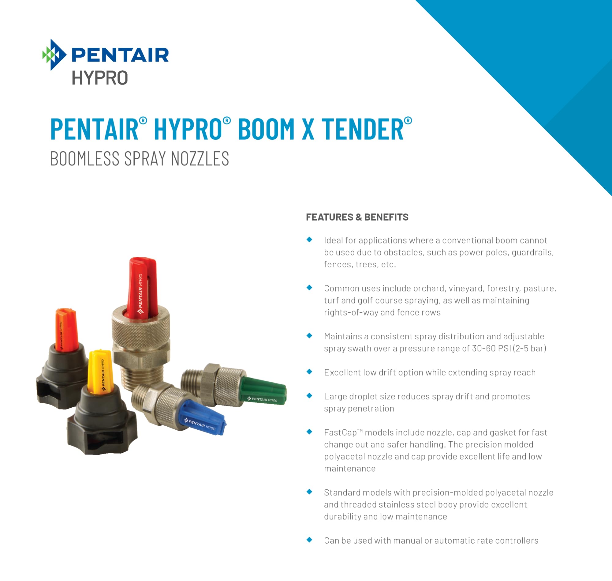 Hypro Boom X-Tender - Boquilla de pulverización para valla (XT010), color verde | Boquilla de pulverización verde, acero inoxidable, 15-20 pies