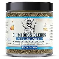 Vista 1 de Chimi Boss - Condimento de mesa griego, 7 onzas de ralladura, mezcla de hierbas mediterráneas multiusos para pollo, verduras, cordero, pescado y más