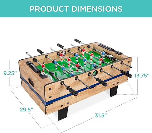 Vista 7 de Best Choice Products Serie de mesas de juegos múltiples – Mesas de juego interactivas 4 en 1 y 11 en 1 para niños con futbolín, hockey sobre aire