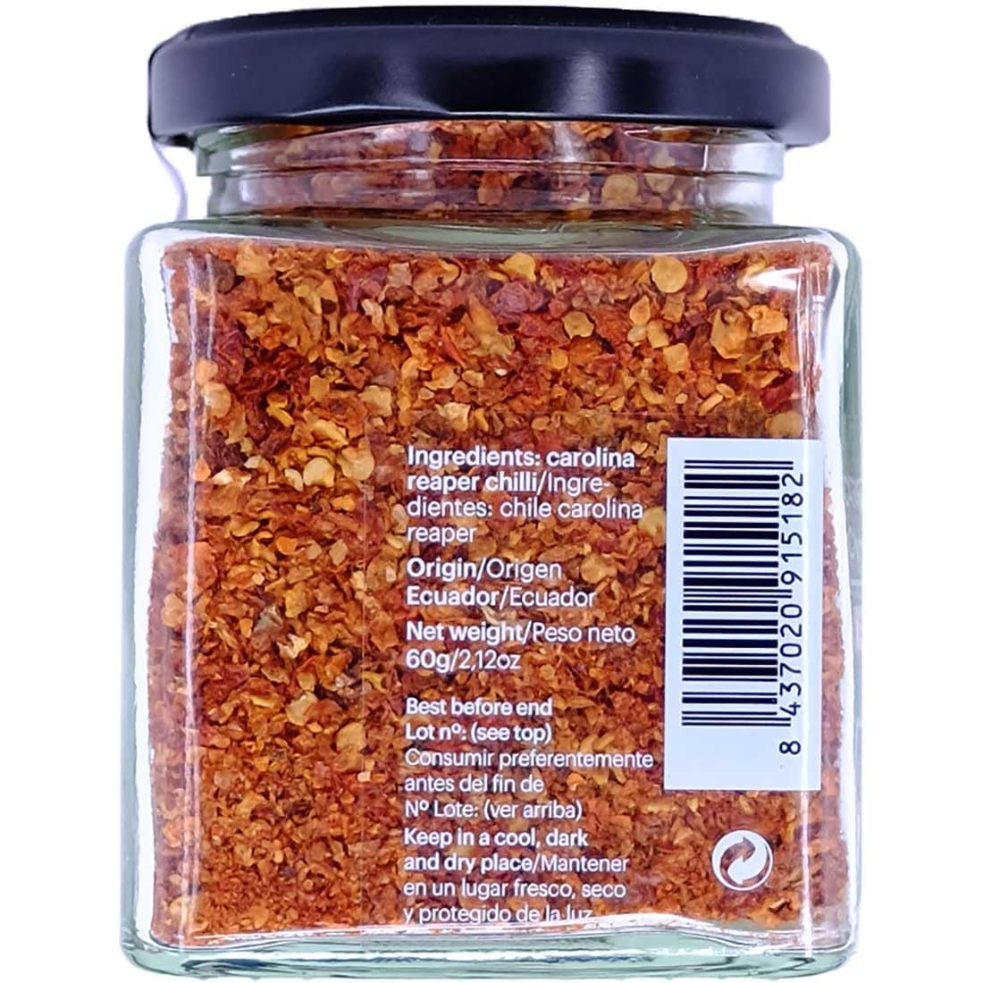 DAMUNE Carolina Reaper Escamas 60g Chile más Picante del Mundo