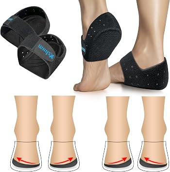 Heel Protectors for Supination & Pronation, 2 Layers Adjustable Supination Correction Insoles, Orthopedic Insoles for Bow Legs, Knee Pain, Foot Alignment Black, Small Women 4-7.5/Men 6-7