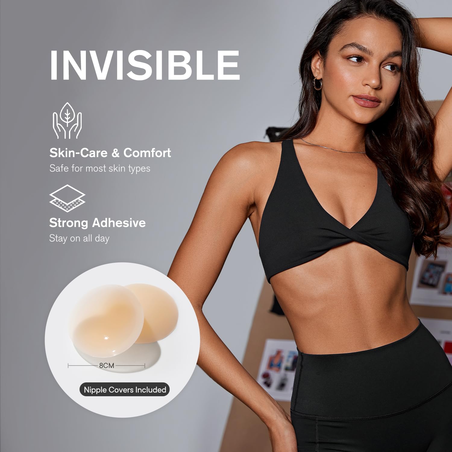 VANTONIA Damskie biustonosze sportowe Butterluxe Strappy Criss-Cross Back Twist Front Biustonosz sportowy bez pleców biustonosz treningowy - biustonosz liliowy