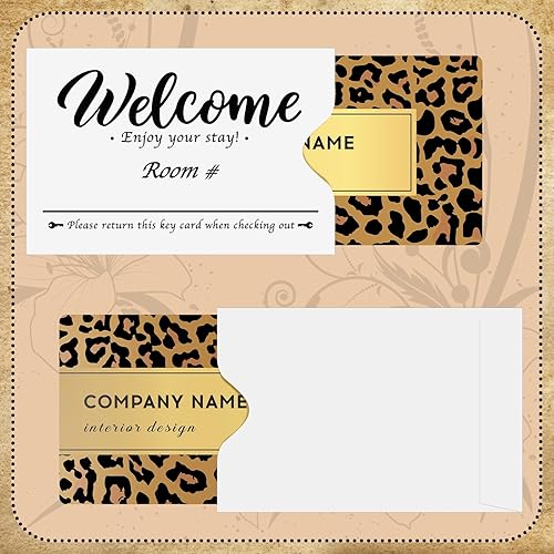Miniatura 3 de Sabary 500 unidades de tarjetas de llave de hotel de 2.36 x 3.54 pulgadas, sobre para tarjetas de crédito, fundas para sobres de regalo, impresas,