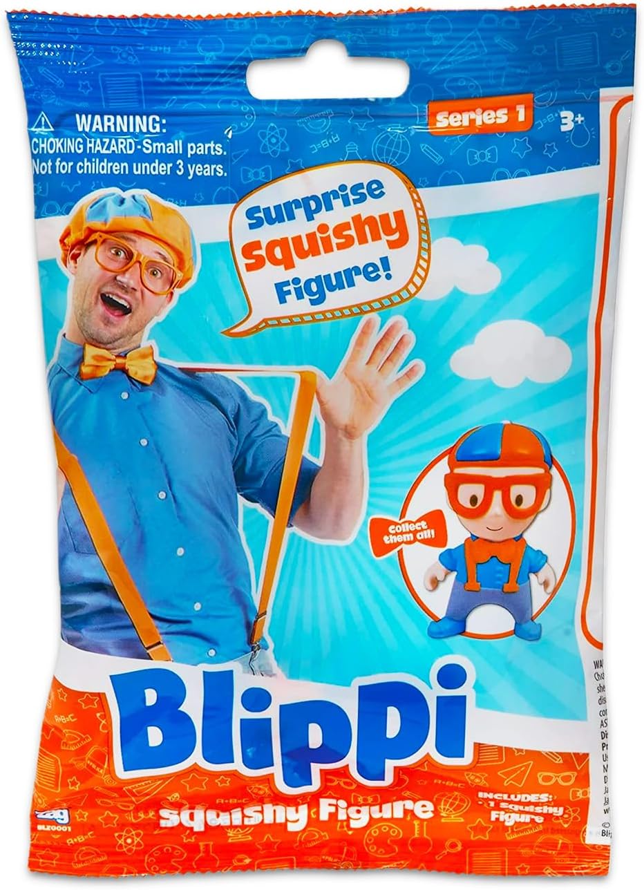 Blippi Bath Toys Blind Bag Figures Set -- 6 Pack Bundle With Bath Squirter Figures Plus Stickers | Mystery Toy Party Favors for Kids image 2
