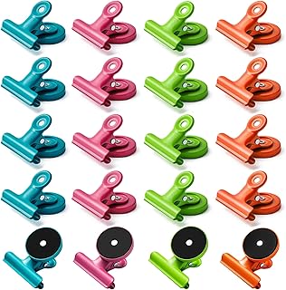 Sponsored Ad - Mi Metty Magnetic Clips,20 Pack Magnetic Metal Clips,Colored Metal Clips for Refrigerator Whiteboard, Magne...