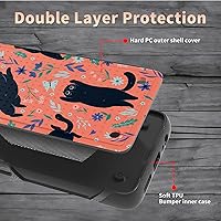 Vista 2 de Funda para Samsung Galaxy A13/A04/A04S/A23/A32 5G con protector de pantalla, parte trasera texturizada de policarbonato duro, diseño de flores