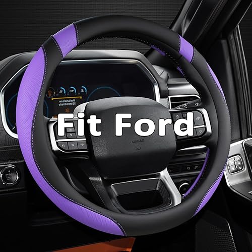 West Llama - Funda para volante de automóvil (negro y morado)